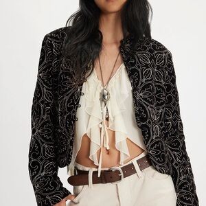 NWT Maison Hotel Night Lilly Odette Jacket in Nero, Size M